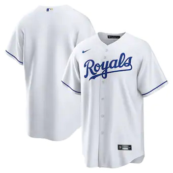 mens nike white kansas city royals home replica team jersey